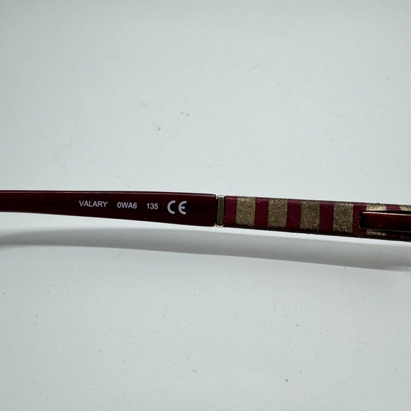 Kate Spade Valary Women Eyeglasses Frames Red Gold USED H9761 - Picture 5 of 8